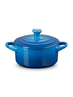 Le Creuset Mini Round Cocotte 14oz Color Marseille Blue NWT